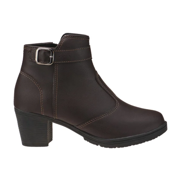 Bota Botinha Feminina Ankle Boots Fivela Cano Baixo Salto Alto Moda Pé - Imagem 11