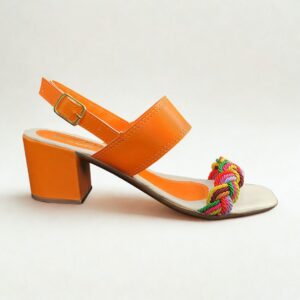 Sandália Feminina Salto Grosso 5 cm Moda Pé 007 Trança